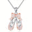 Double Color Bow Ballet Pendant