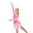 Child's Drifting Petals Skating Dress- Pink - 12/14