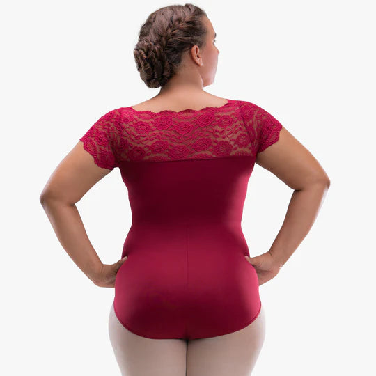 This is Me - Tricia Adult Cap Sleeve Leotard with Lace