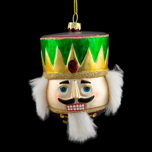 4" Glass Nutcracker Head with Jewel