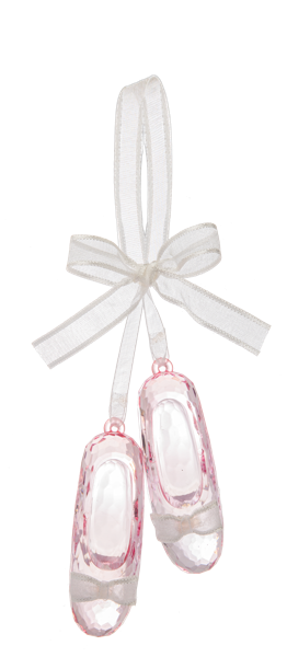 4" Ballet Shoe ornament - Pink