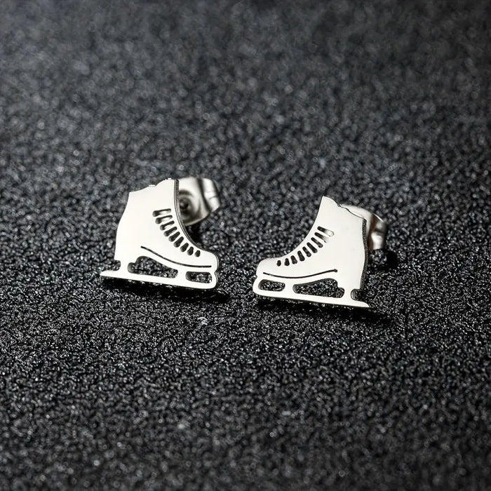 Child's Skate Earrings - Silver