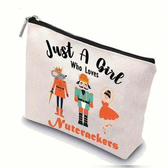 Just a Girl Who Loves Nutcrackers Makeup Bag