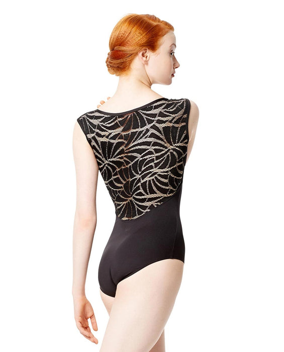 Lulli - Adult Cap Sleeve Geo Mesh Dance Leotard Aitana — Spectrum